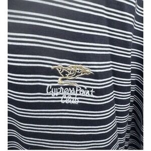 Ashworth Golf Men's Crest Point Club Polo 100% Cotton Stripe Details Size XXL